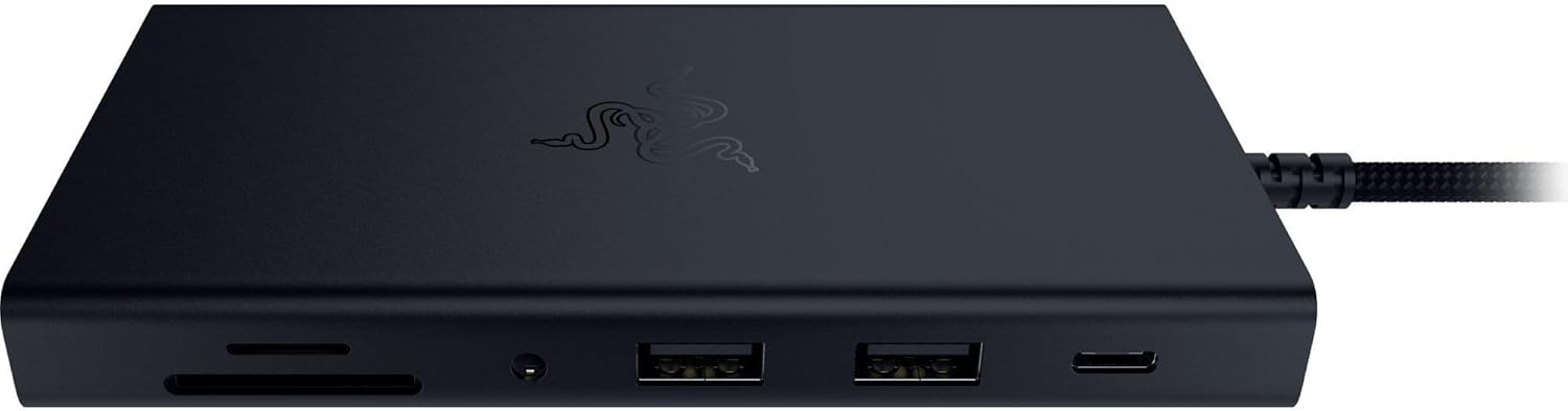 Razer USB C Dock 11-Port Travel Charging Station for Windows Mac Laptop iPad Surface Chromebook Galaxy Tab: Type C, HDMI, Ethernet, MicroSD - 4K 60 Hz Display - 85 W Tablets + Mobile Fast Charge-6