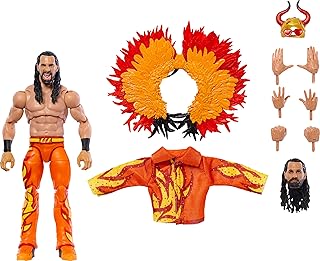 Mattel WWE Ultimate Edition Fan Takeover Action Figure, Seth Rollins Collectible Set with Interchangeable Accessories Like Extra Heads & Swappable Hands