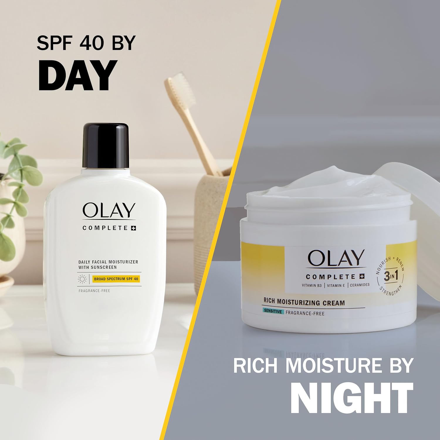 Olay Complete+ Rich Moisturizing Cream Fragrance-Free, 8.5 OZ, 3-in-1 Hydrating Face Cream for Dry Skin with Vitamin B3, Vitamin E, and Ceramides-8