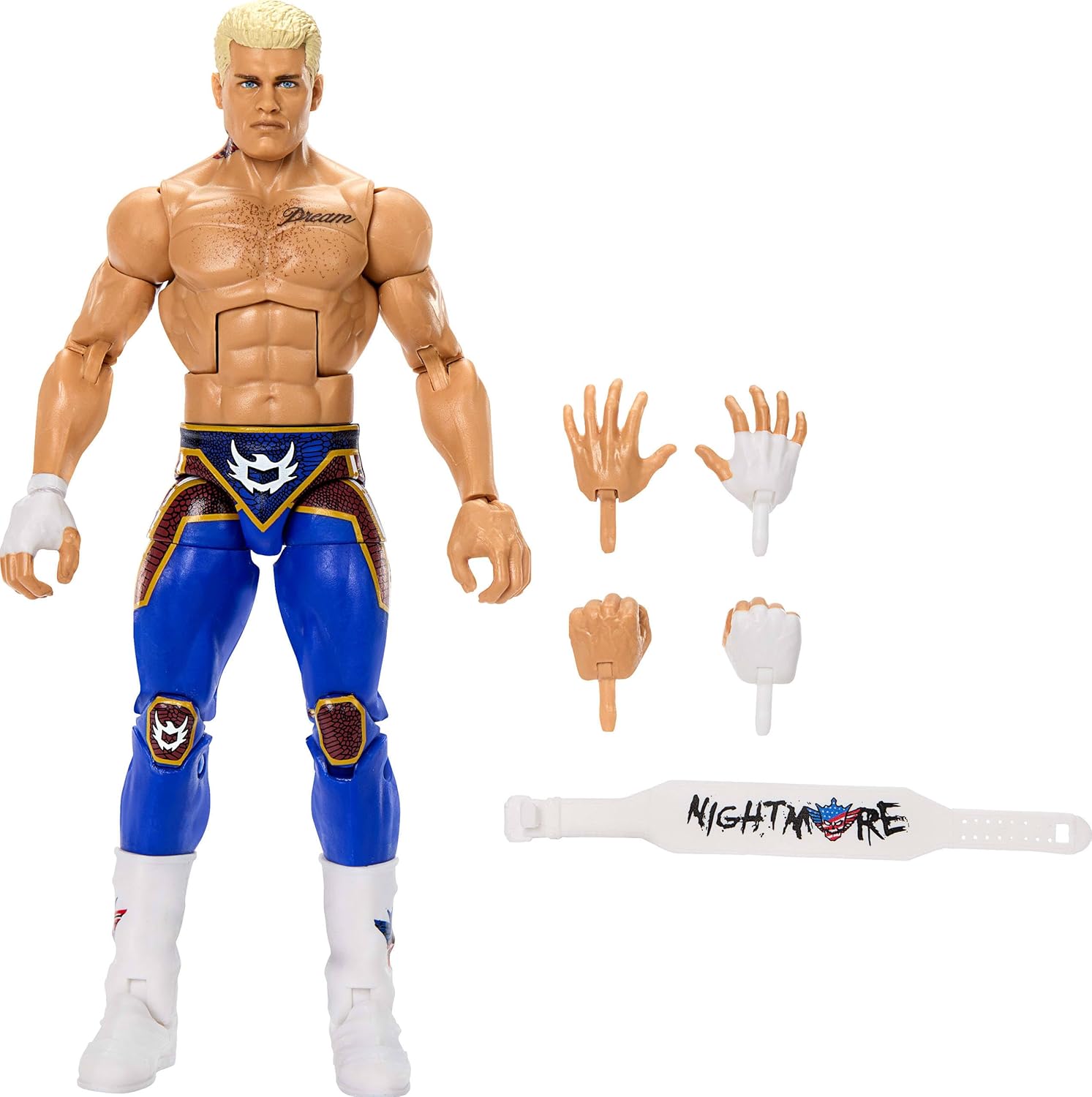 Mattel WWE Top Picks Elite Action Figure & Accessories Set, “The American Nightmare” Cody Rhodes 6-inch Collectible with Swappable Hands, Ring Gear & 25 Articulation Points-0