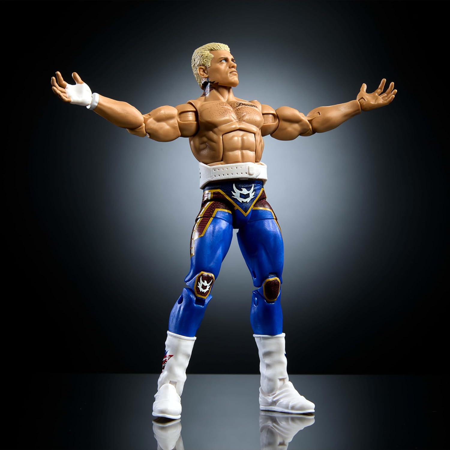 Mattel WWE Top Picks Elite Action Figure & Accessories Set, “The American Nightmare” Cody Rhodes 6-inch Collectible with Swappable Hands, Ring Gear & 25 Articulation Points-4