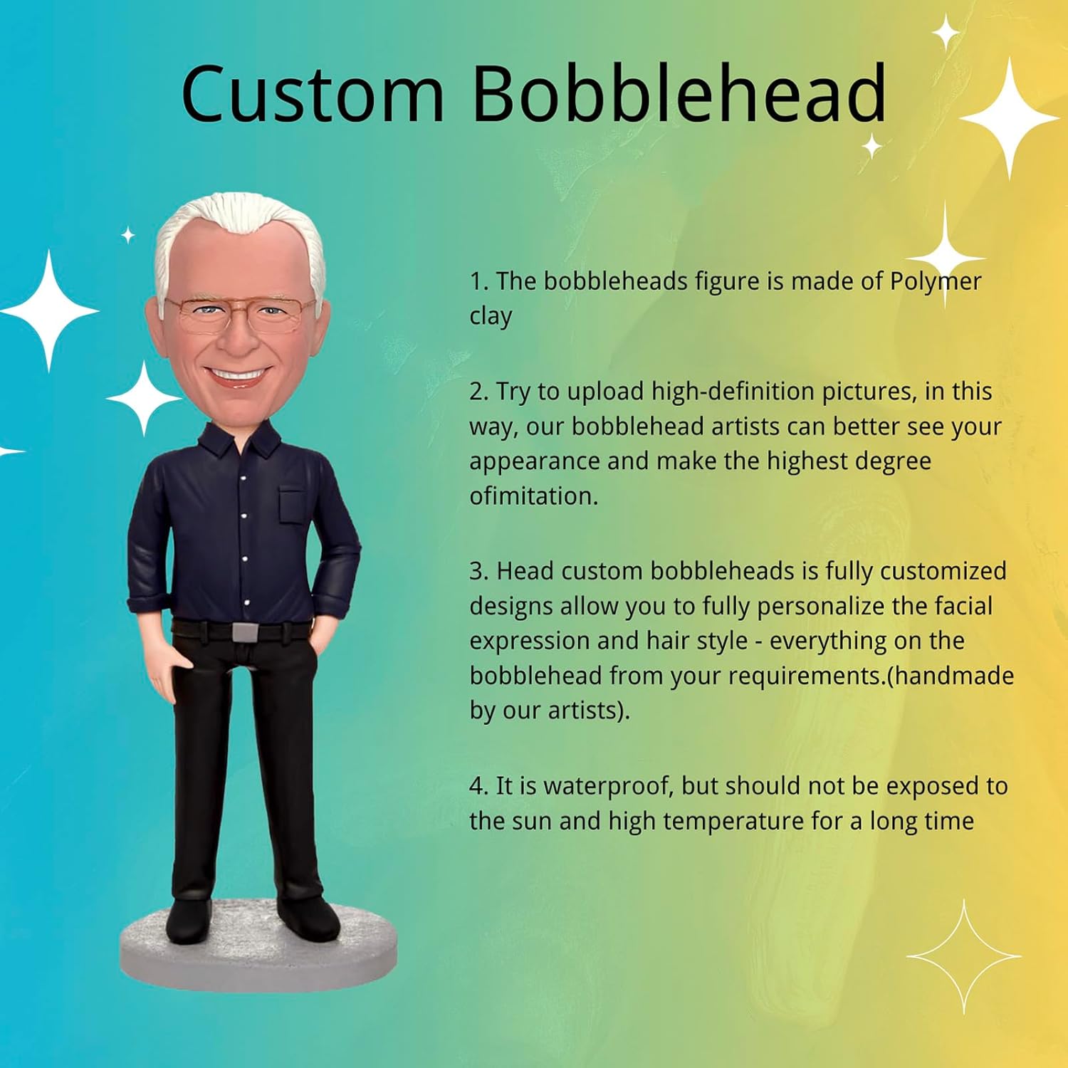 Stylishbobblehead Custom Bobblehead,Personalized Custom Full,Custom Personalized Unique Handmade Bobbleheads Figurine,Action Figure Based on Your Photo-6