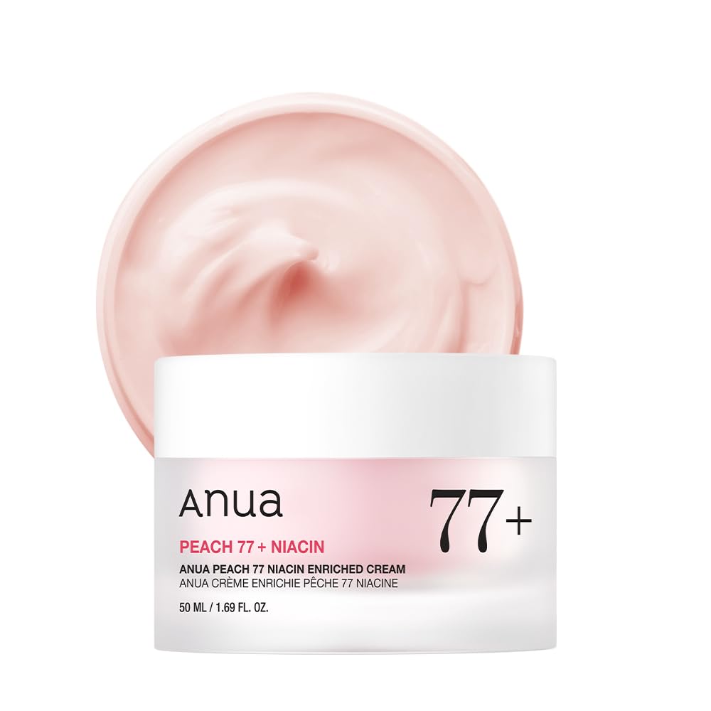 Anua Peach Niacinamide Cream, Face Moisturizer for Dry Skin with Vitamin B12, Collagen, Ceramide, Panthenol, Korean Skin Care for Glass Skin (50ml, 1.69 fl.oz.)-0