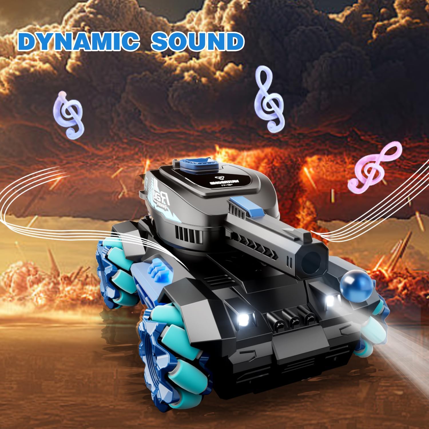 4DRC Y1 RC Crawler Scale Water Bullet Shooting,Drift Gesture RC Car,4WD Battle Stunt Car,All Terrain Truck with 360°Rotating, Lights Music for Birthday Gifts Kids Age 7 8 9 10 11 yr-6