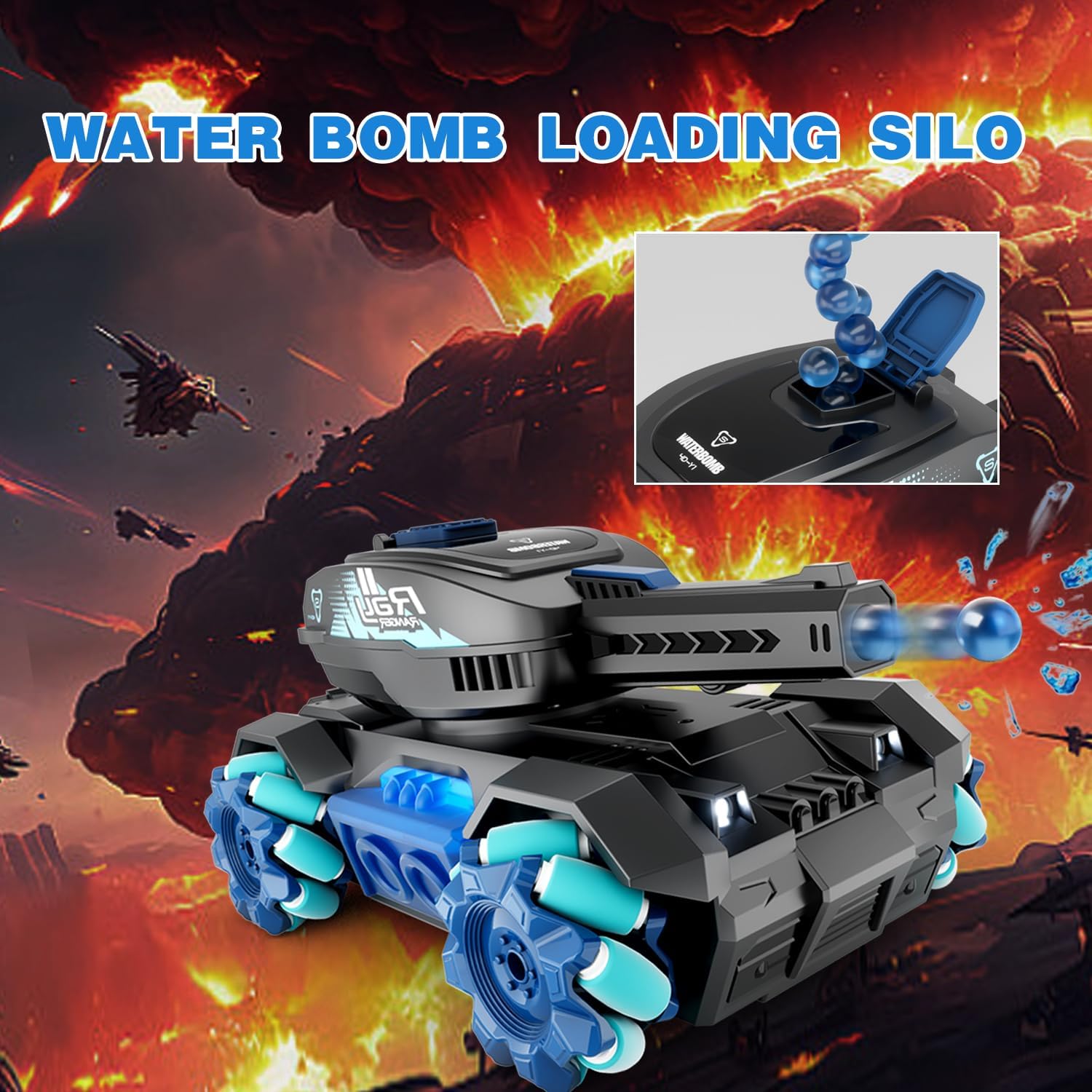 4DRC Y1 RC Crawler Scale Water Bullet Shooting,Drift Gesture RC Car,4WD Battle Stunt Car,All Terrain Truck with 360°Rotating, Lights Music for Birthday Gifts Kids Age 7 8 9 10 11 yr-7