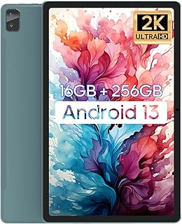 Tablet, 6+8GB (Expanded) RAM 256GB ROM, 11 Inch Android 13 Tablets with Octa-Core Processor, 2K Display, 13MP+5MP Camera, 7500mAh, GPS, WiFi, BT 5.0, Dual SIM, 2.4G/5G WiFi, 18W Fast Charging