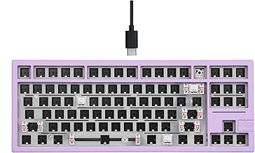 EPOMAKER x Feker Galaxy80 Gaming Keyboard Kit, Aluminum Alloy Wired Mechanical Keyboard, Gasket-Mounted Custom Barebones Kit, Hot Swappable, NKRO RGB Keyboard Kit for Win/Mac (Purple, Kit)