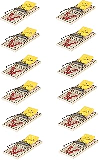 Victor M035-12 Plastic Pedal Easy Set Sustainably Sourced FSC Wood Snap Mouse Trap - 12 Traps