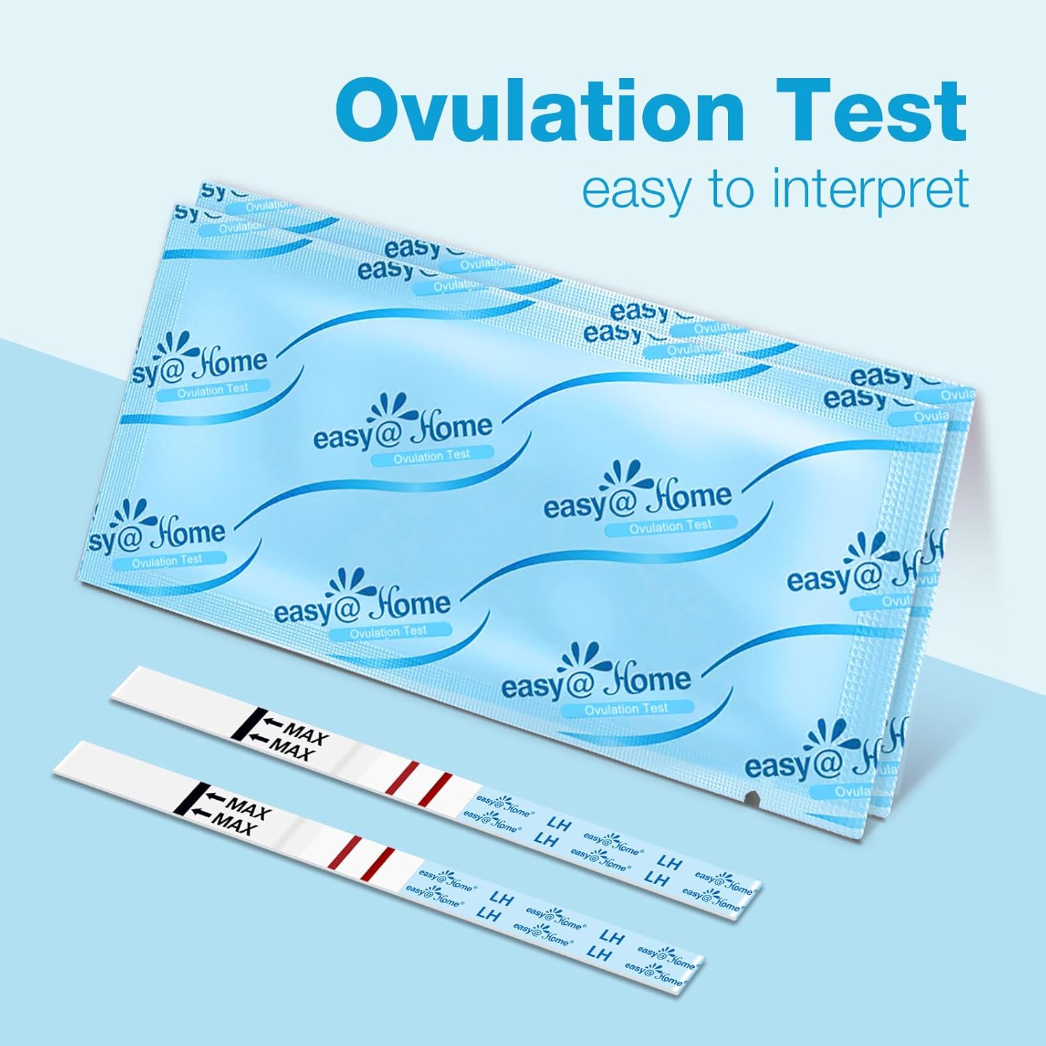 Easy@Home Ovulation Test Strips: 50 Ovulation Predictor kit with 50 Urine Cups | Accurate Fertility Tests for Women with Premom Tracker APP I 50 LH + 50 Urine Cups-1