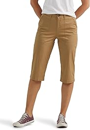 Lee Womens Ultra Lux Comfort with Flex To Go Utility Skimmer Capri Pant