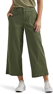 Lee Women's Ultra Lux Comfort Wide Leg Utility Crop Capri Pant