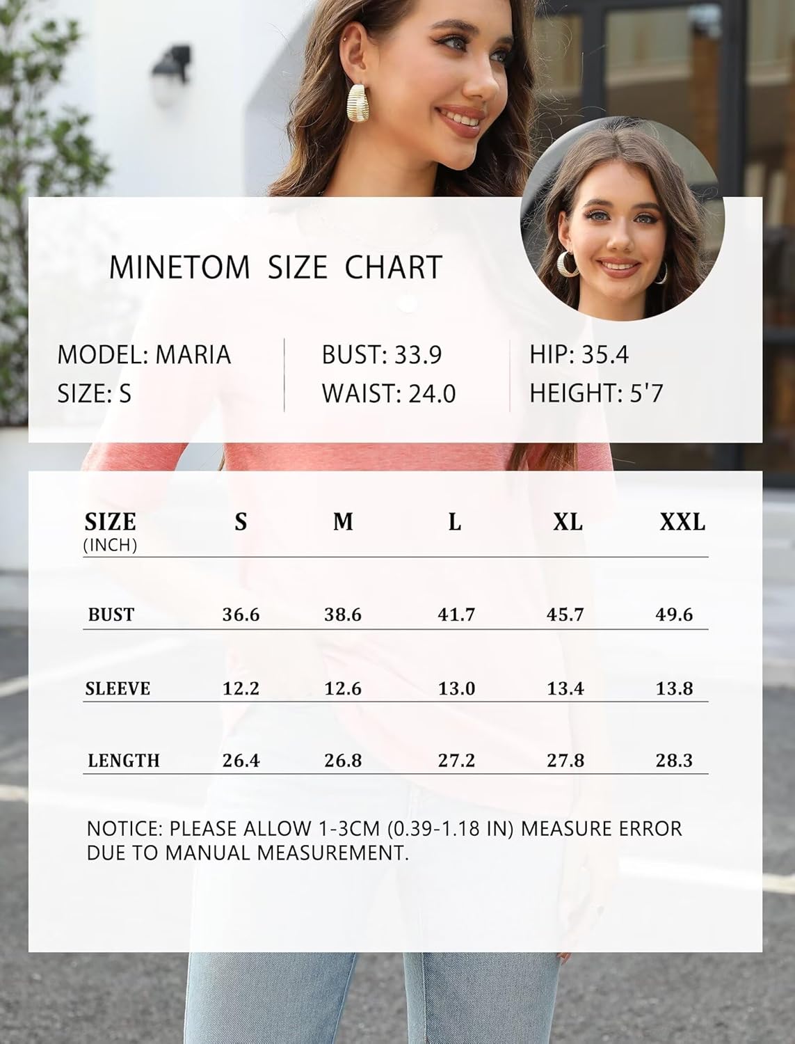 Minetom Women's V Neck T Shirts Casual Half Sleeve Tops Basic Summer Tees-5