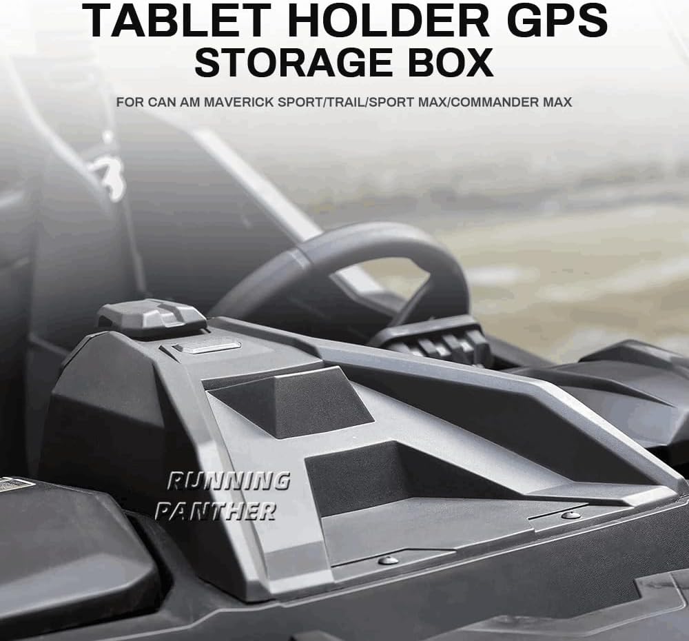 Electronic Device Holder for Can Am Commander, GPS Tablet Phone Ipad Mount with Storage Box for Can Am Maverick Sport/Trail/Sport MAX/Commander Accessories, Replace OEM #715005212-6