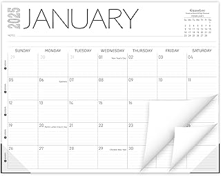 GuassLee Desk Calendar 2025, 2025 Monthly School Year Calendar from Jan. 2025 to Dec. 2025, 14" X 11" Desk Planner, Table Desk Top Calendar with Thick Paper for Office Home Planning & Organizing