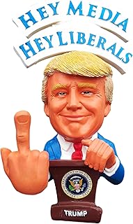 Donald Trump Doll - This Bobblehead Trump Has A Bobbling Middle Finger Instead of Head | Hey Liberals Hey Media Sleepy Joe | Trump 2024 Election #MAGA