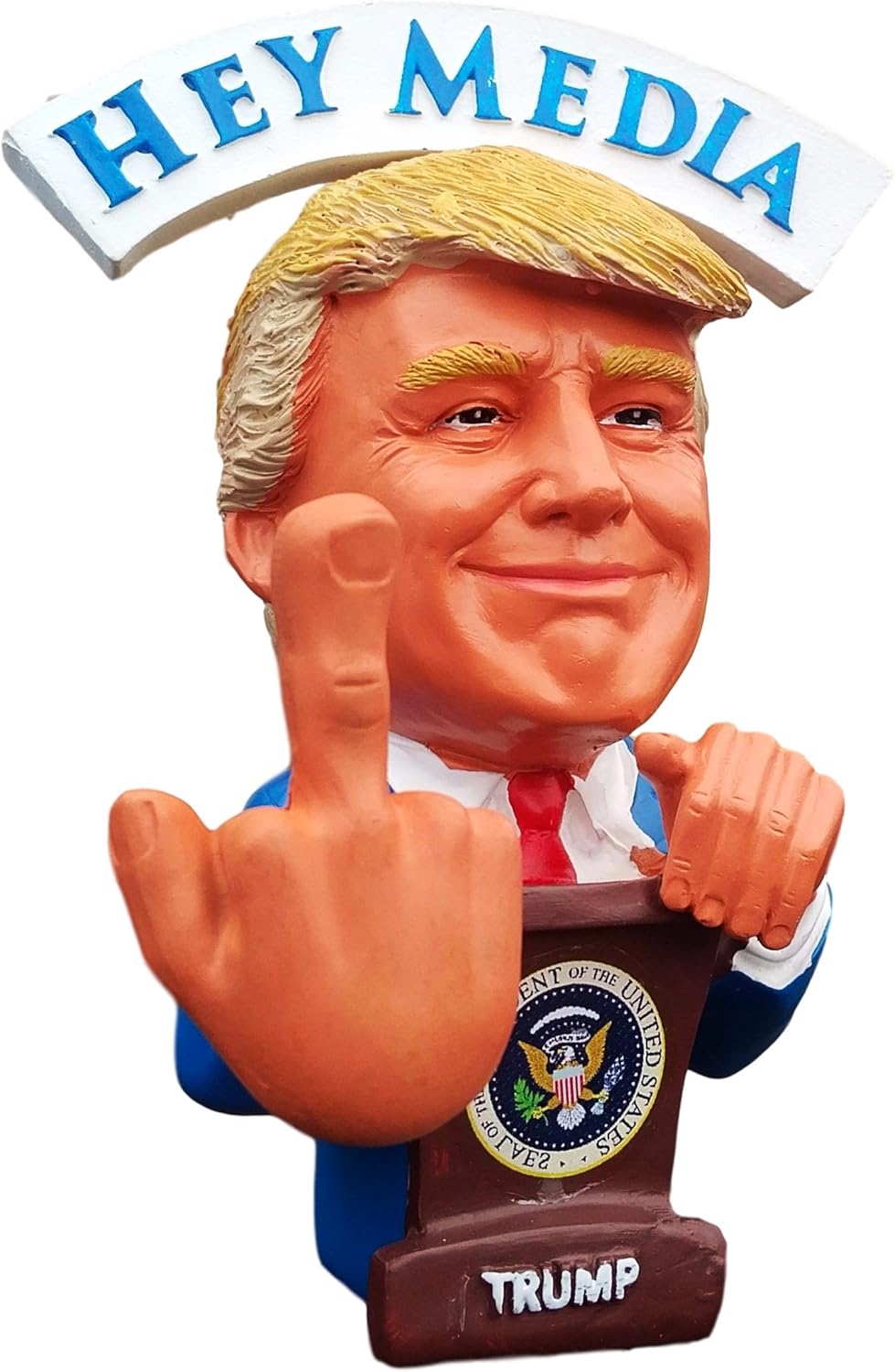 Donald Trump Doll - This Bobblehead Trump Has A Bobbling Middle Finger Instead of Head | Hey Liberals Hey Media Sleepy Joe | Trump 2024 Election #MAGA-2