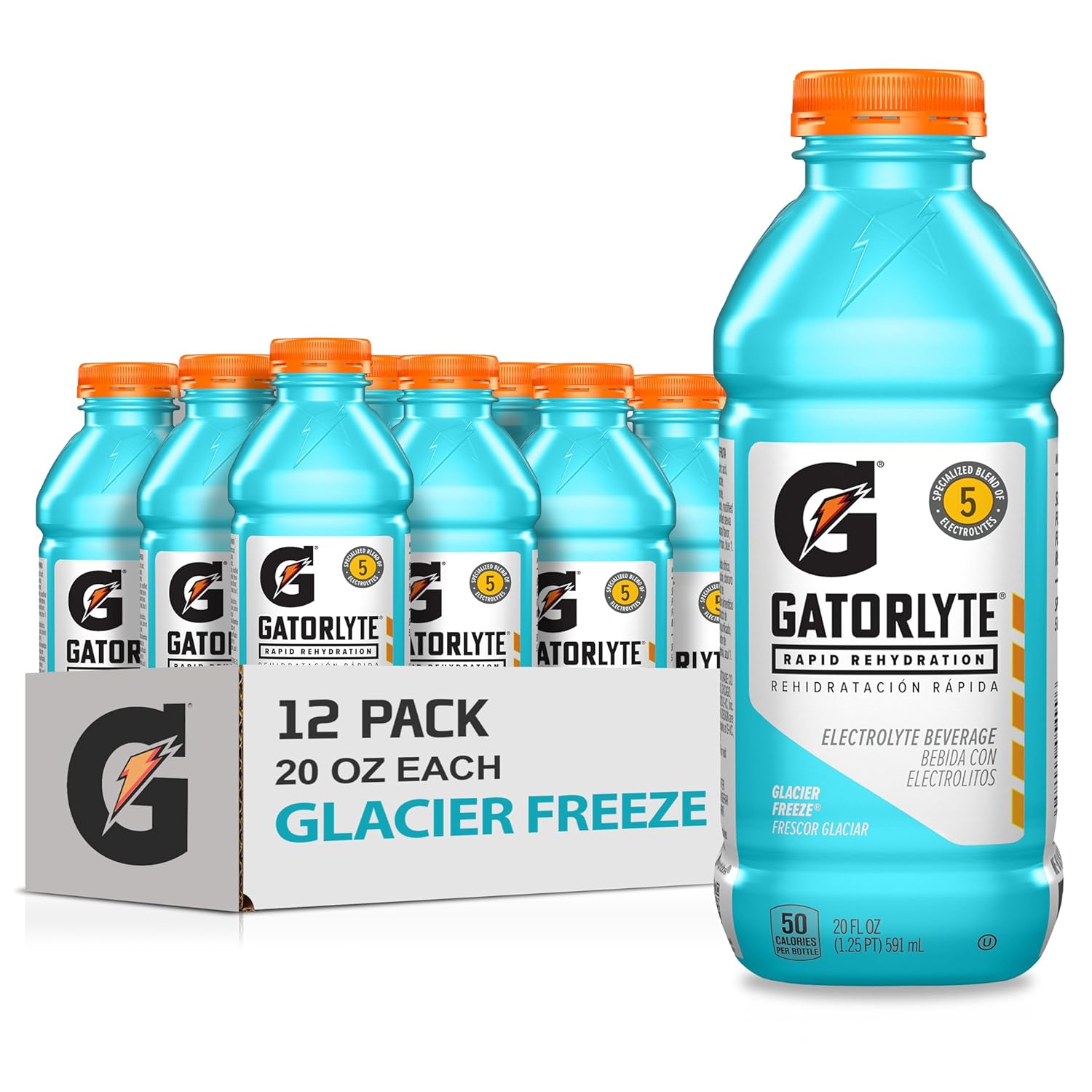 Gatorlyte Electrolyte Beverage, Glacier Freeze, 20 Fl Oz (Pack of 12)-0