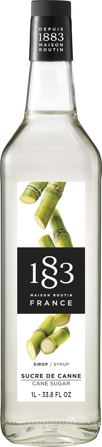 1883 Pure Cane Sugar Syrup - Flavored Syrup for Coffee, Cocktails, and Iced Beverages - Made in France | Premium Glass Bottle 1 Liter-0