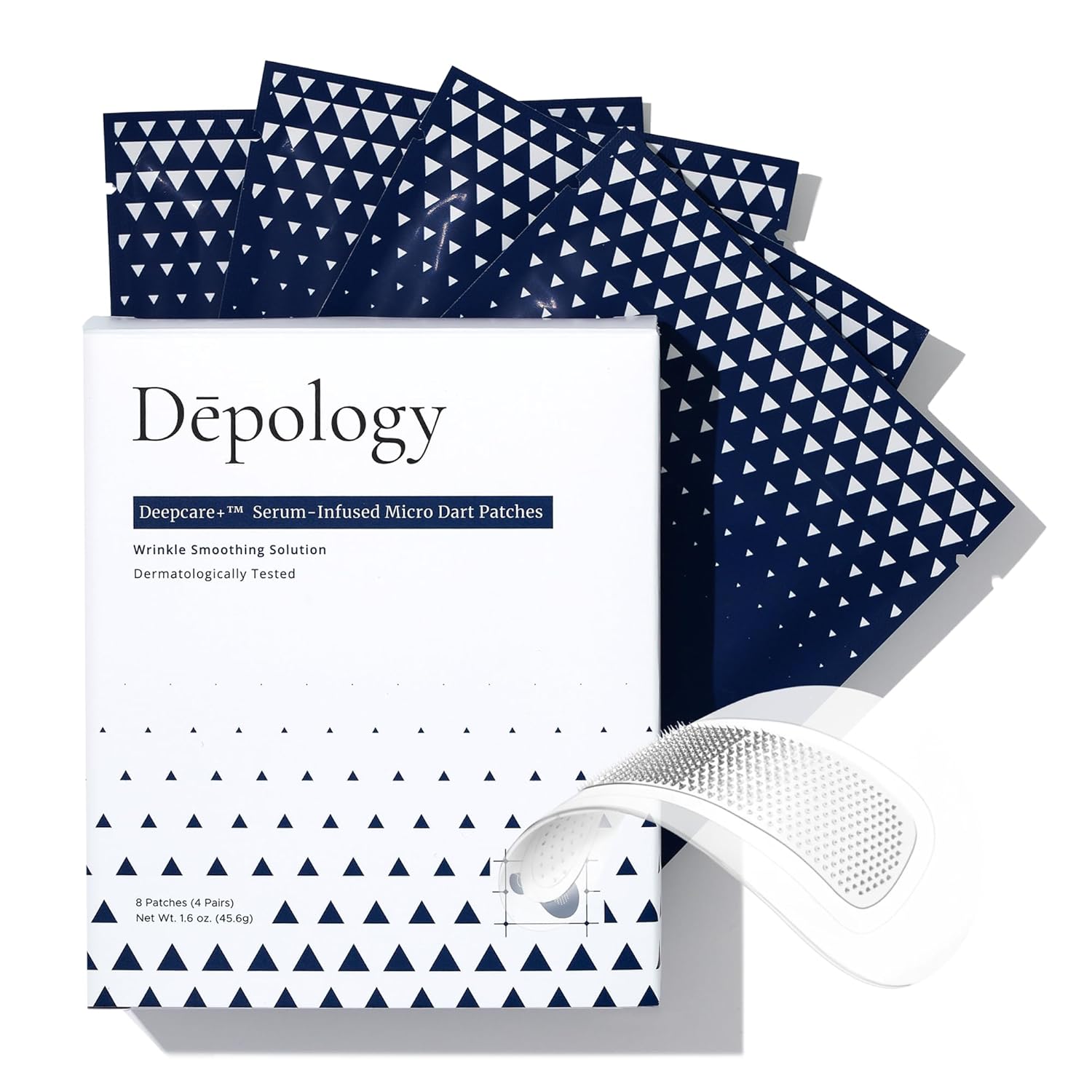 depology Deepcare+ Serum-Infused Micro Dart Patche | 4 Pairs Eye Mask | Under Eye Patches for Wrinkles | Fine Lines | Hydrating Eye Mask with Peptides | Amino Acids | and Synthesized Molecules-0