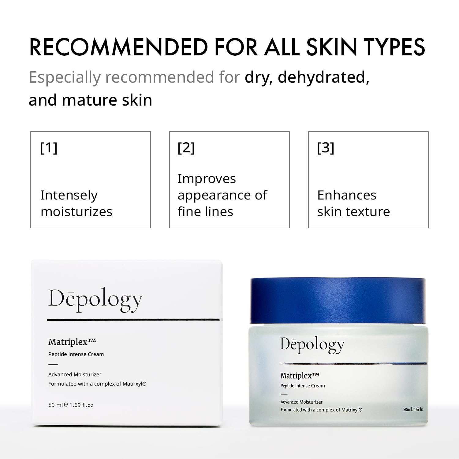 depology Matriplex™ Peptide Intense Cream | Infused with Matrixyl® 3000 | Matrixyl® | Synthe’6® | and Matrixyl® Morphomics® | Hydrating Facial Moisturizer | Improves Apearance of Fine Lines-4