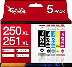 Compatible Ink Cartridge Replacement for Canon 250XL 251XL PGI-250XL CLI-251XL Pixma MX922 MG7520 MG5520 MG5420 MG6620 Printer Tray(1PGBK,1Black,1Cyan,1Magenta,1Yellow)