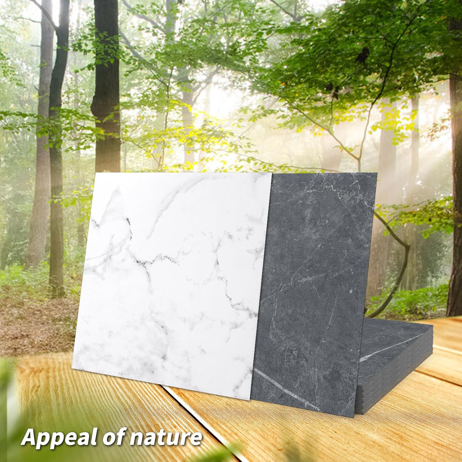 Art3d Peel and Stick Vinyl Floor Tiles 30-Pack 12 x 12 inch, Self Adhesive Waterproof Flooring Planks for Kitchen, Dining Room, Bedrooms, Cover 30 Sq. Ft, Grey & White Marble (15 Tiles per Color)-8