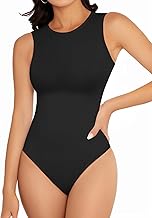 YOGINGO Women's Crew Neck Sleeveless Bodysuits Racerback Halter Tank Top Body Suits for Womens Sexy Going Out Leotards