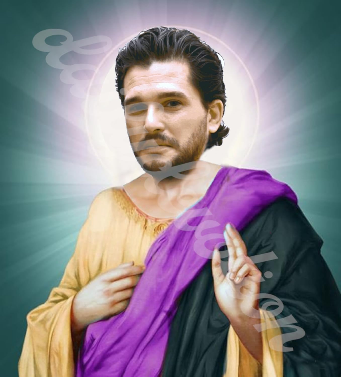 Kit Harrington Celebrity Parody Devotional Prayer Saint Candle-1