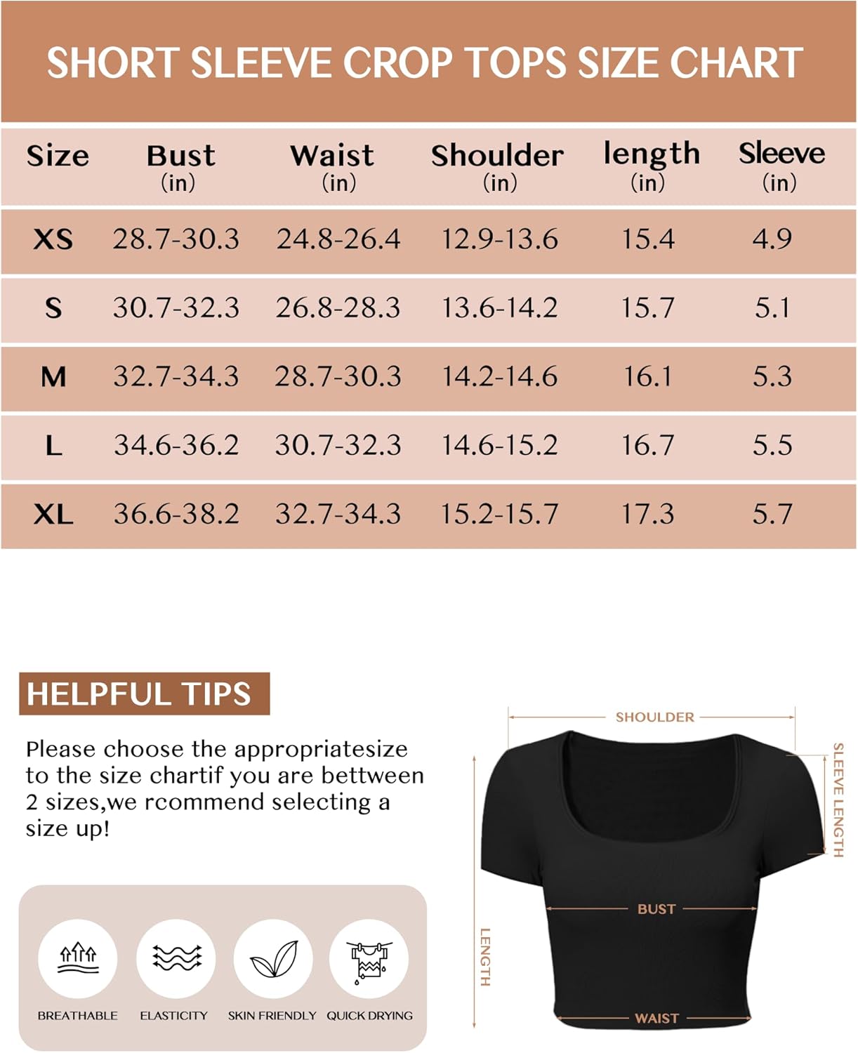 Short Sleeve Square Neck Crop Top for Women Soft Workout Shirt Going Out Tops Sexy Slim Fitted Casual Base Layer Lightweight-5