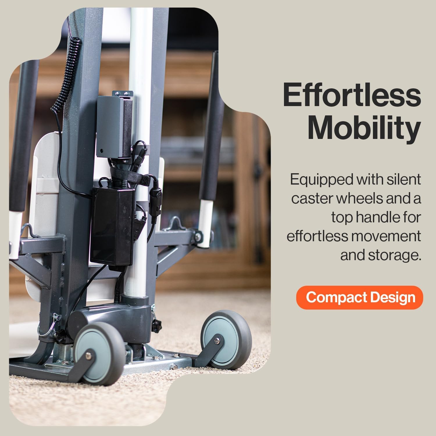 SuperHandy GoRise FS Electric Floor to Stand Lift for Seniors and People with Disabilities - 500 Lbs Capacity, Standing Assistance, Portable, Adjustable, Ergonomic, Easy Storage [Patent Pending]-4