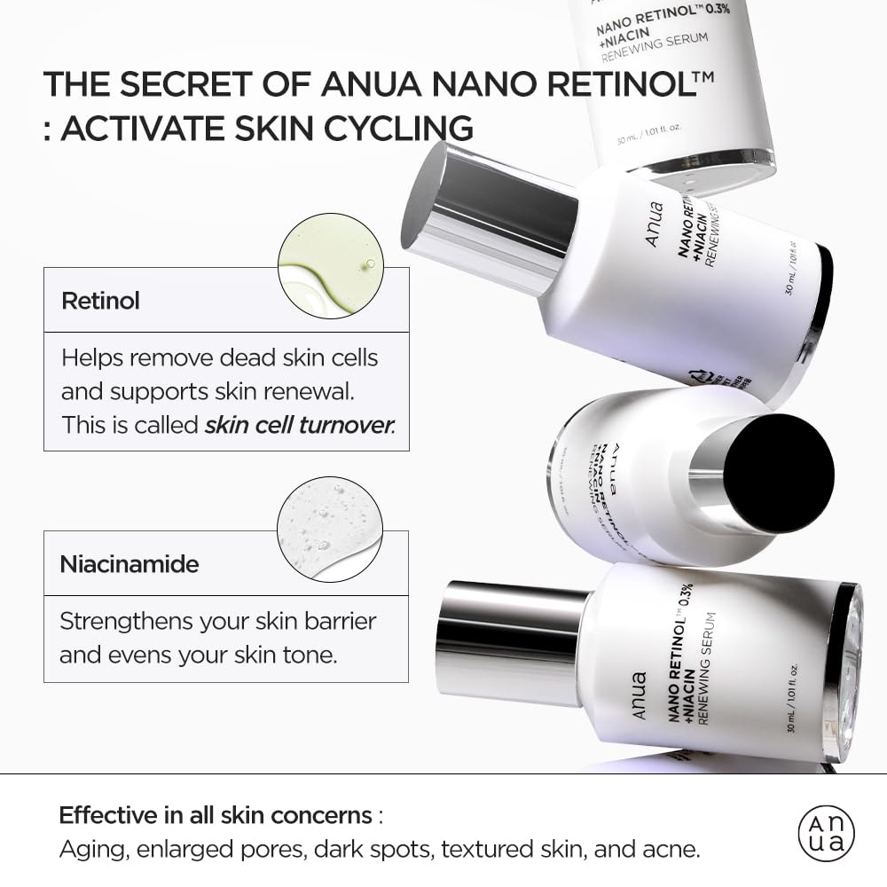 Anua Retinol Serum for Anti-Aging, Textured skin | 0.11% Retinol, 5% Niacinamide, 20+Soothing Ingredients Gentle for Beginner (30ml /1.01 fl.oz.)-2