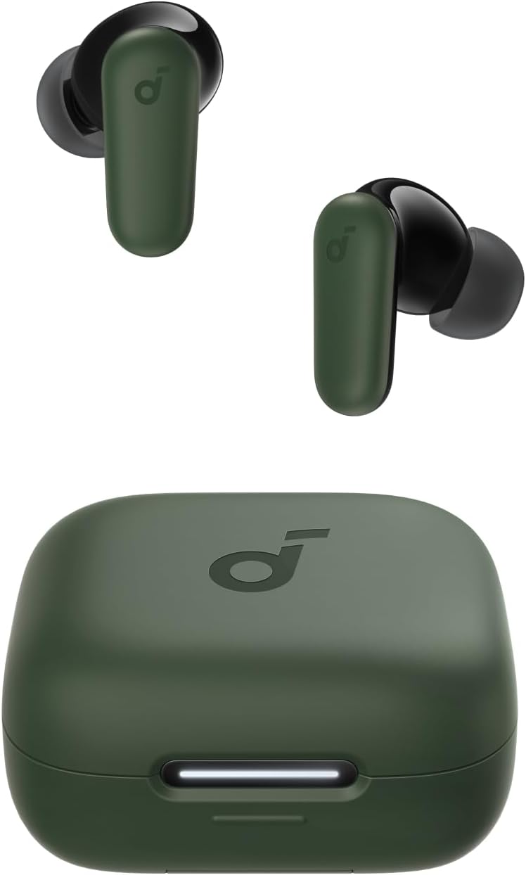 Soundcore P30i by Anker Noise Cancelling Earbuds, Strong and Smart Noise Cancelling, Powerful Bass, 45H Playtime, 2-in-1 Case and Phone Stand, IP54, Wireless Earbuds, Bluetooth 5.4 (Green)-0