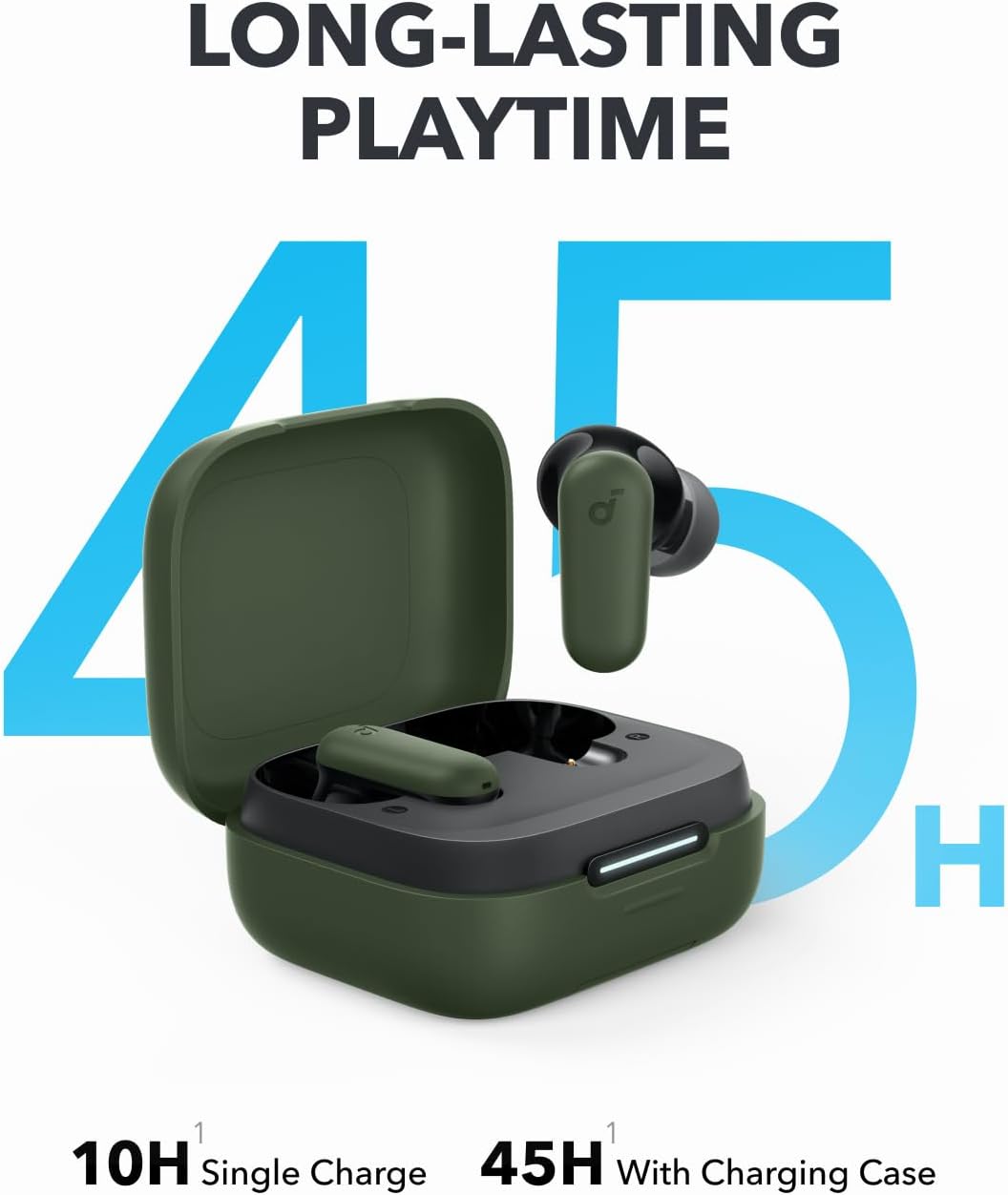 Soundcore P30i by Anker Noise Cancelling Earbuds, Strong and Smart Noise Cancelling, Powerful Bass, 45H Playtime, 2-in-1 Case and Phone Stand, IP54, Wireless Earbuds, Bluetooth 5.4 (Green)-4