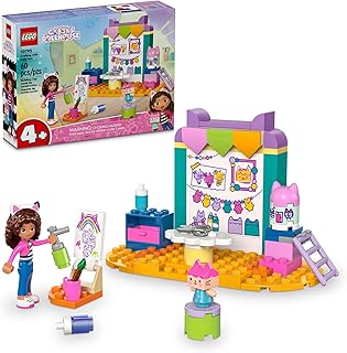 LEGO Gabby’s Dollhouse Crafting with Baby Box Pretend Playset for Kids, Creative Painting Crafting Toy, Learning Toy for Girls and Boys Ages 4 and Up, Includes Gabby's Dollhouse Figure, 10795