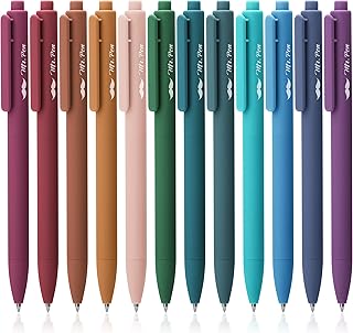 Mr. Pen- Retractable Gel Pens, 12 Pack, Dark Vintage Gel Pens, Gel Pens Fine Point 0.7mm, Retractable Pens, Cute Pens, Gel Ink Pens, Aesthetic Pens for Journaling Fine Tip Pens