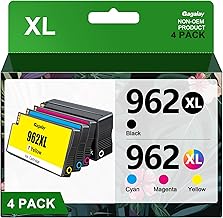 XL 962 Ink Cartridges for HP 962XL Ink Cartridges Combo Pack Replacement for HP962XL/962 Ink Cartridges Combo Pack Work for HP Officejet Pro 9010 Series Ink Cartridges 9015 9020 Printer 4 Pack