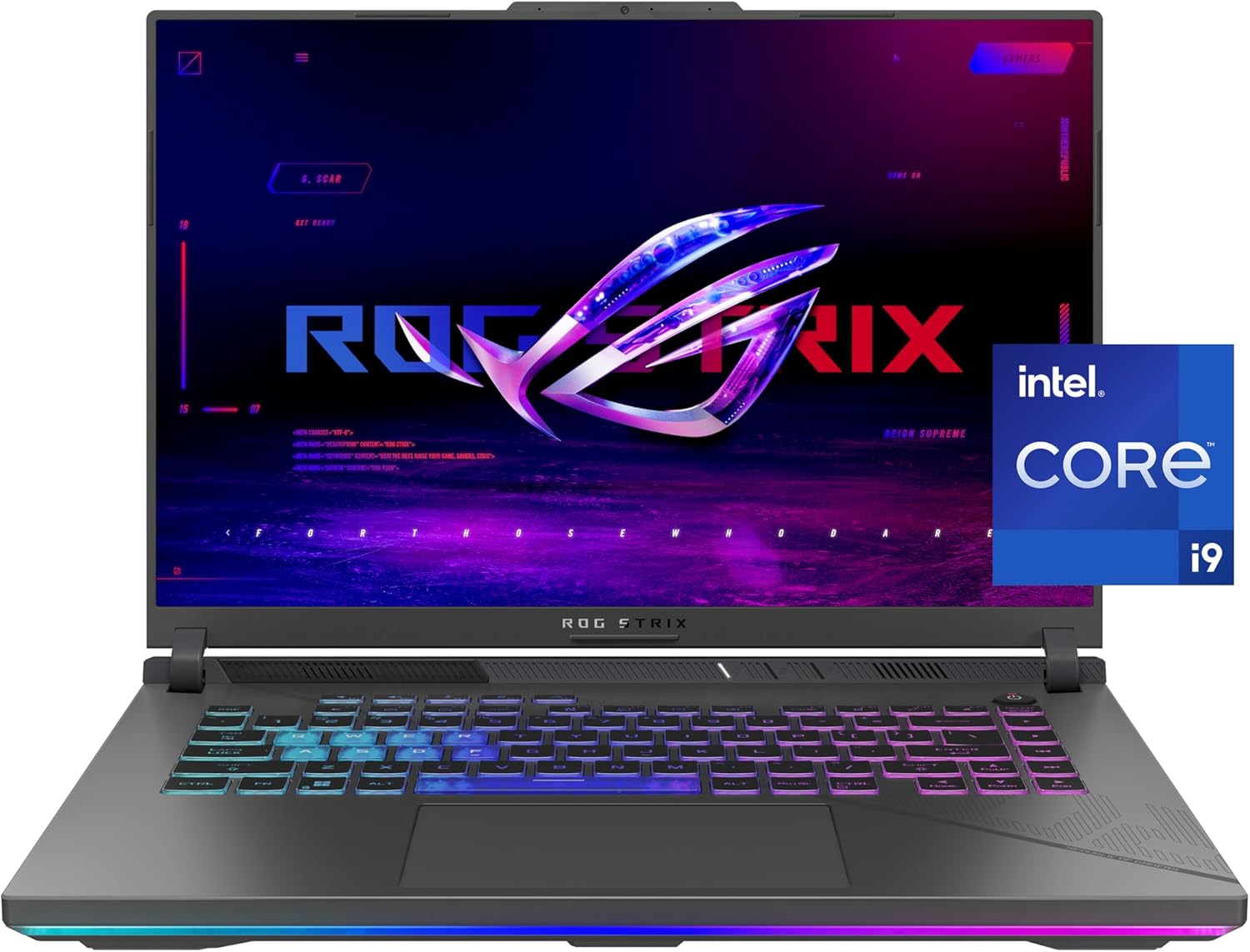 ASUS ROG Strix G16 (2024) Gaming Laptop, 16” ROG Nebula Display 16:10 QHD 240Hz, NVIDIA® GeForce RTX™ 4070, Intel® Core™ i9-14900HX, 16GB DDR5-5600, 1TB PCIe Gen4 SSD, Wi-Fi 6E, Win 11, G614JIR-AS94-9