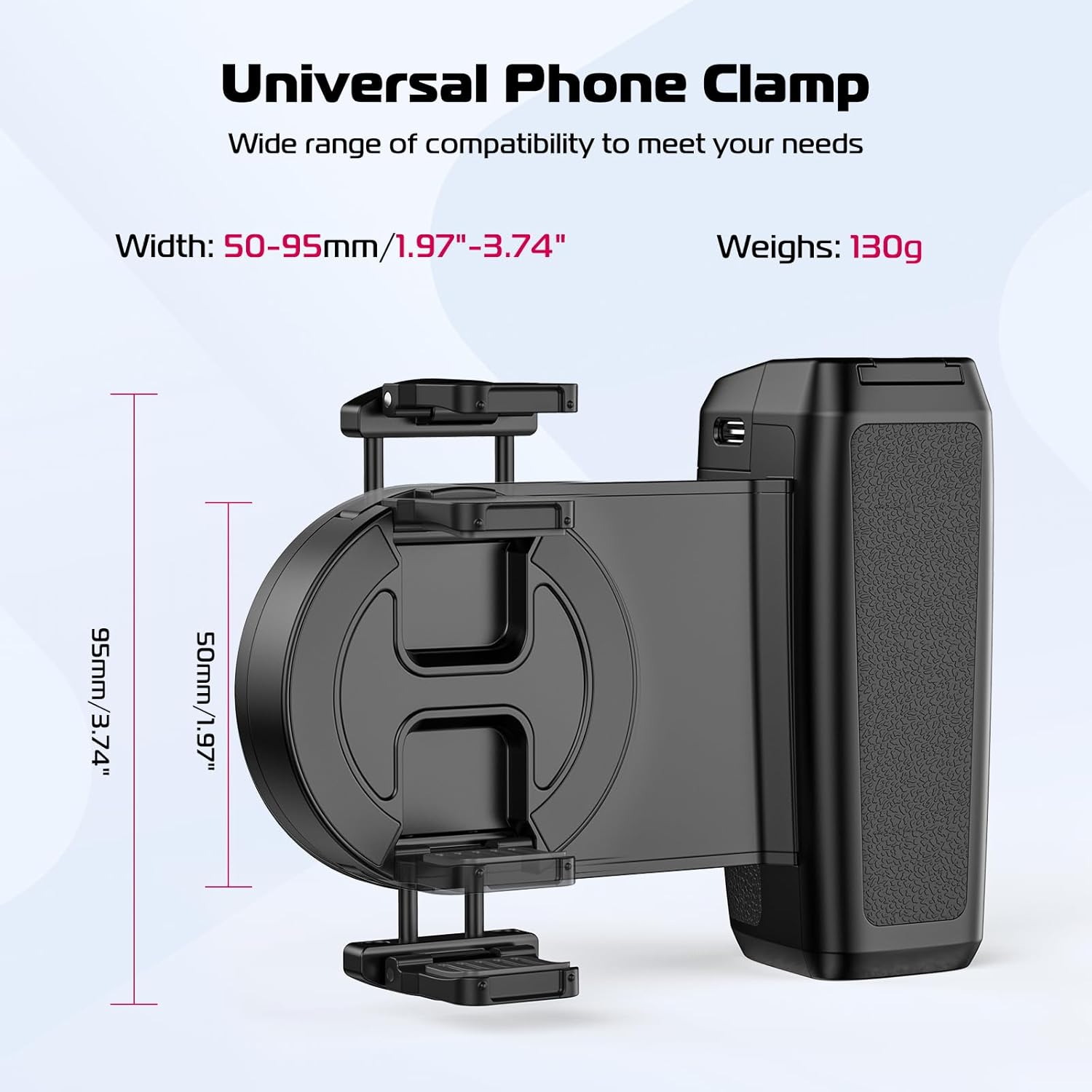 ULANZI Selfie Phone Tripod Mount MA35, 2-in-1 Magnetic & Phone Clip Camera Grip Handle Holder with Detachable Remote Shutter with Cold Shoe Adapter for iPhone 15 16 Samsung Smartphone Video Shooting-5