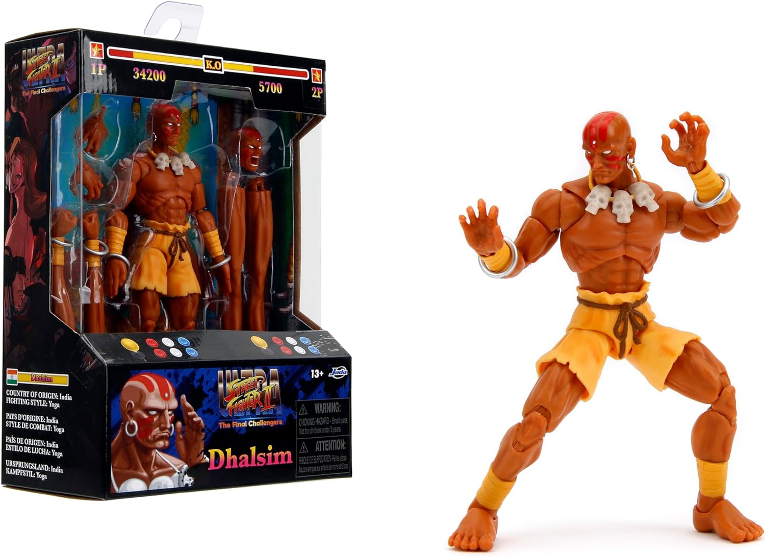 Street Fighter 6" Dhalsim Action Figure, Toys for Kids and Adults-0