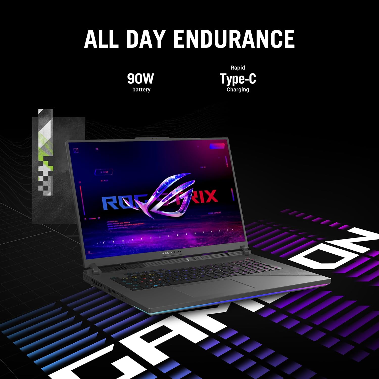 ASUS ROG Strix G18 (2024) Gaming Laptop, 18” Nebula Display 16:10 QHD 240Hz/3ms, GeForce RTX™ 4070, Intel® Core™ i9-14900HX, 32GB DDR5, 1TB PCIe® SSD, Wi-Fi 6E, Windows 11 Pro, G814JIR-XS96-4