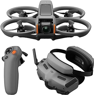 DJI Avata 2 Fly More Combo (1 Battery), FPV Drone with Camera 4K, Immersive Experience, Built-in Propeller Guard, Easy Flip/Roll, FAA Remote ID Compliant, POV Content Camera Drone, Black