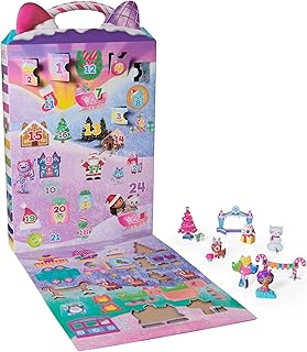 Gabby's Dollhouse DreamWorks Advent Calendar 2024, 24 Surprise Toys with Figures, Stickers & Dollhouse Accessories, Kids Toys for Girls & Boys Ages 3+