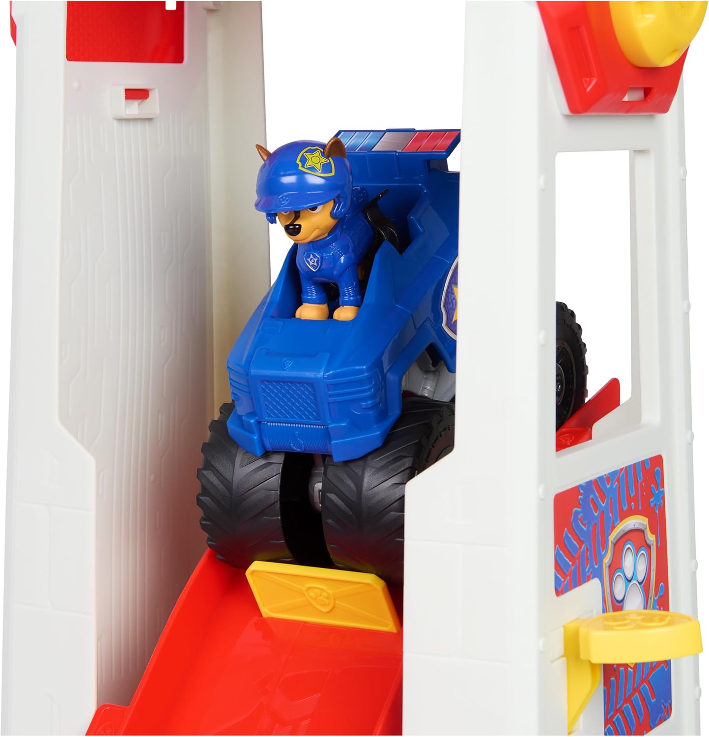 PAW Patrol: Rescue Wheels Super Loop Tower HQ, with Light, Sound, Vehicle Launcher, Chase Action Figure & Toy Truck, Kids Toys for Boys & Girls Age 3+-1