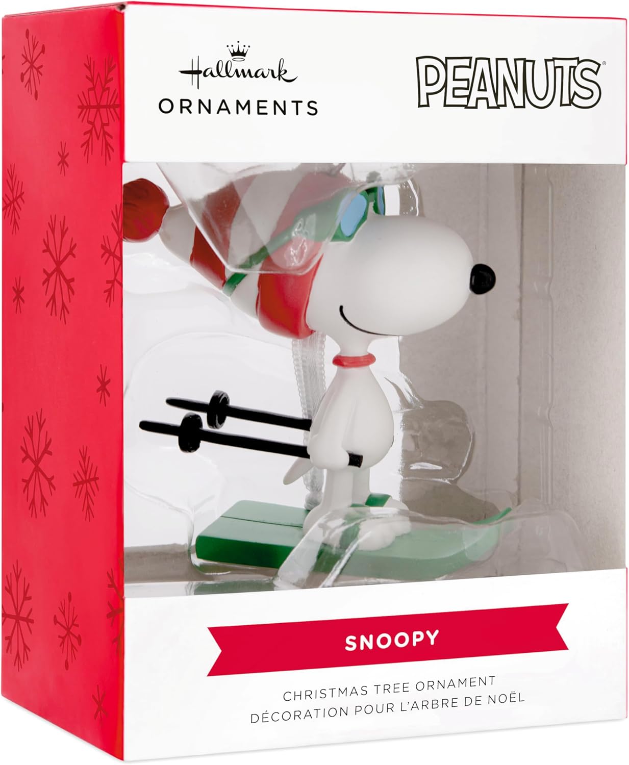 Hallmark Peanuts Snoopy Skiing Christmas Ornament-2