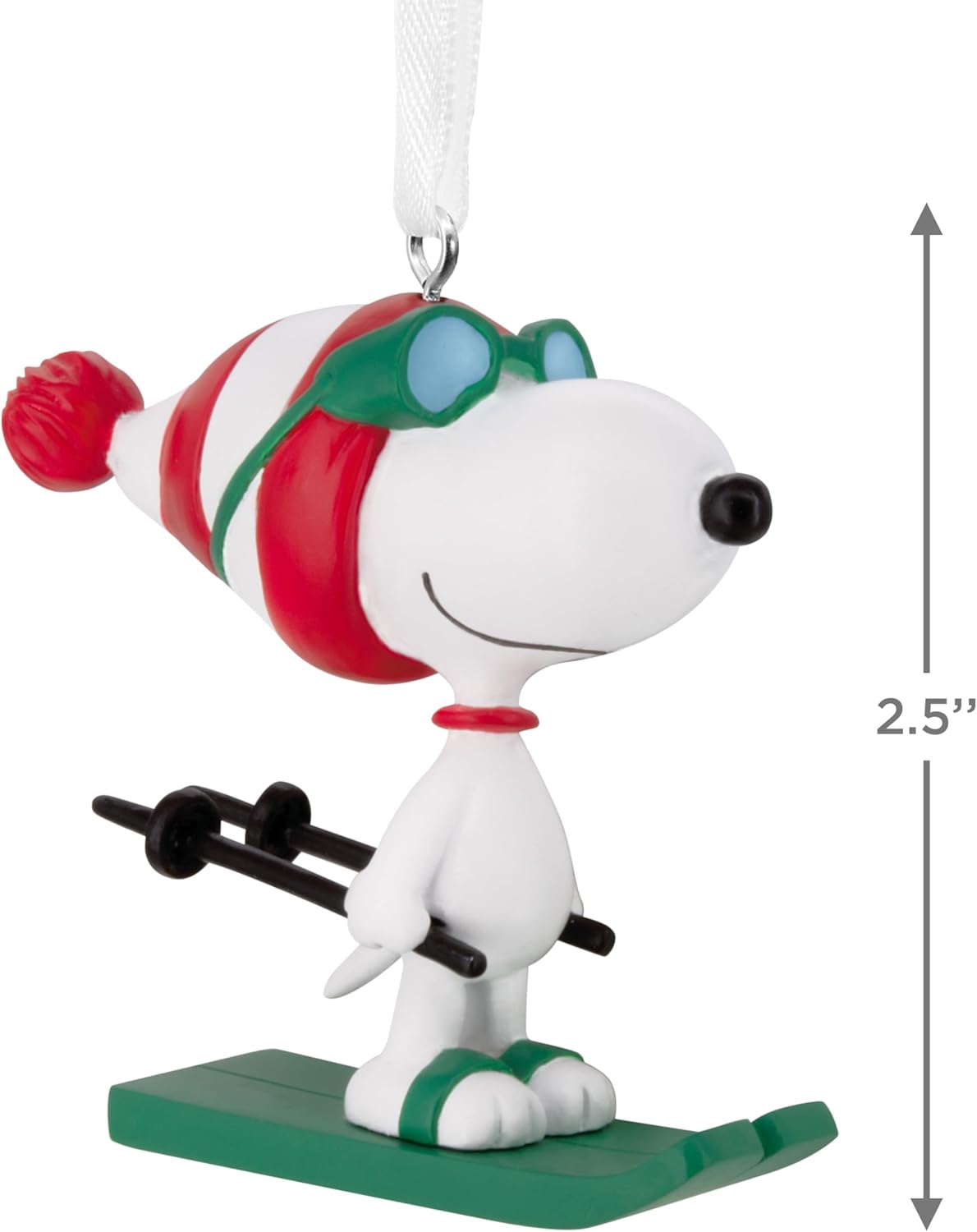 Hallmark Peanuts Snoopy Skiing Christmas Ornament-3