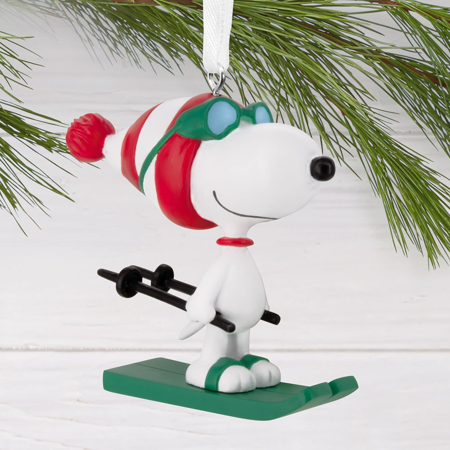 Hallmark Peanuts Snoopy Skiing Christmas Ornament-4