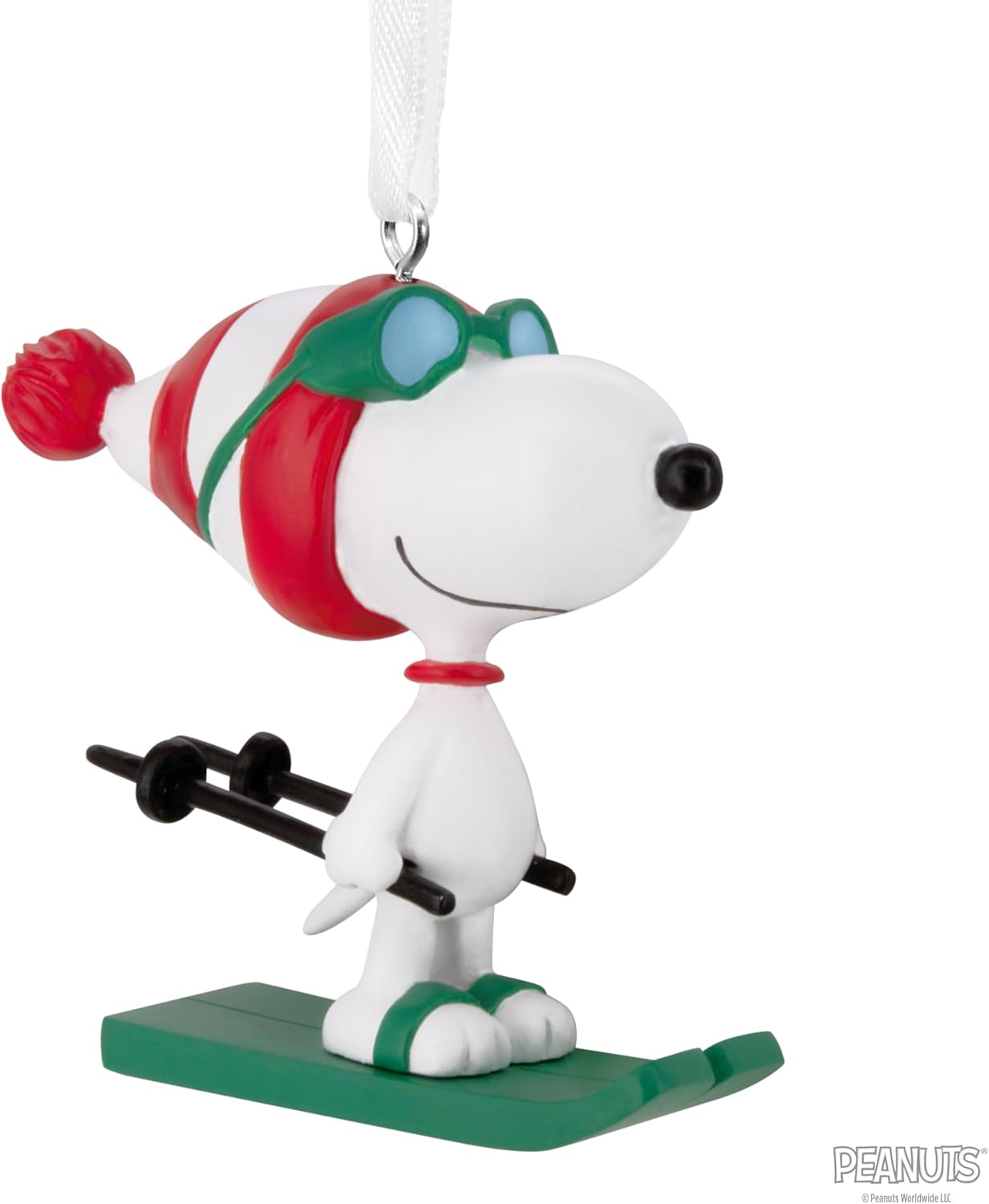 Hallmark Peanuts Snoopy Skiing Christmas Ornament-5