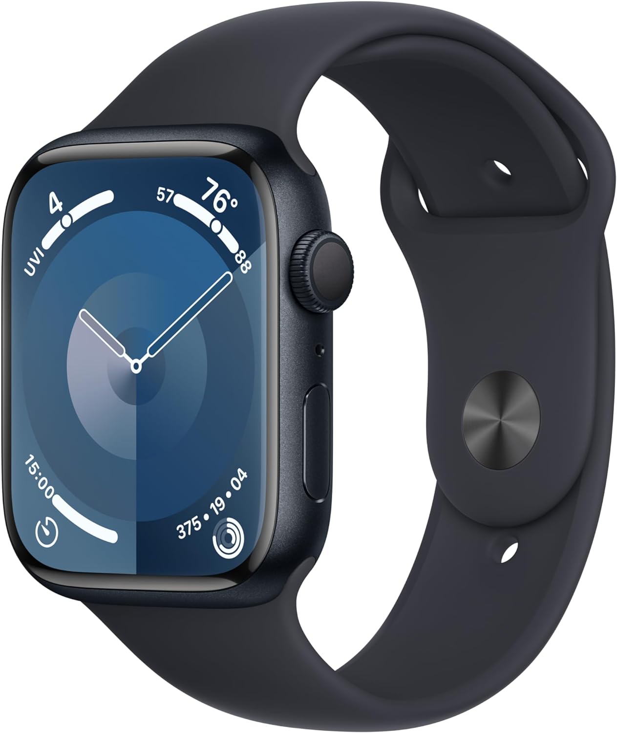 Apple Watch Series 9 [GPS 45mm] Smartwatch with Midnight Aluminum Case with Midnight Sport Band M/L. Fitness Tracker, ECG Apps, Always-On Retina Display, Water Resistant-0