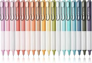 Mr. Pen- Retractable Gel Pens, 18 Pack, Black Ink Gel Pens, Vintage & Pastel Barrels, Fast Dry, Gel Pens Fine Point 0.5mm, Retractable Pens, Gel Ink Pens, Aesthetic Pens for Journaling Fine Tip Pens