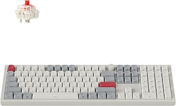 Keychron Q6 Max QMK/Launcher Wireless Bluetooth/2.4 GHz/USB-C Wired Custom Mechanical Keyboard, Full Size Programmable Knob RGB Backlit Hot-Swappable Gateron Red Switch for Mac Windows Linux - White